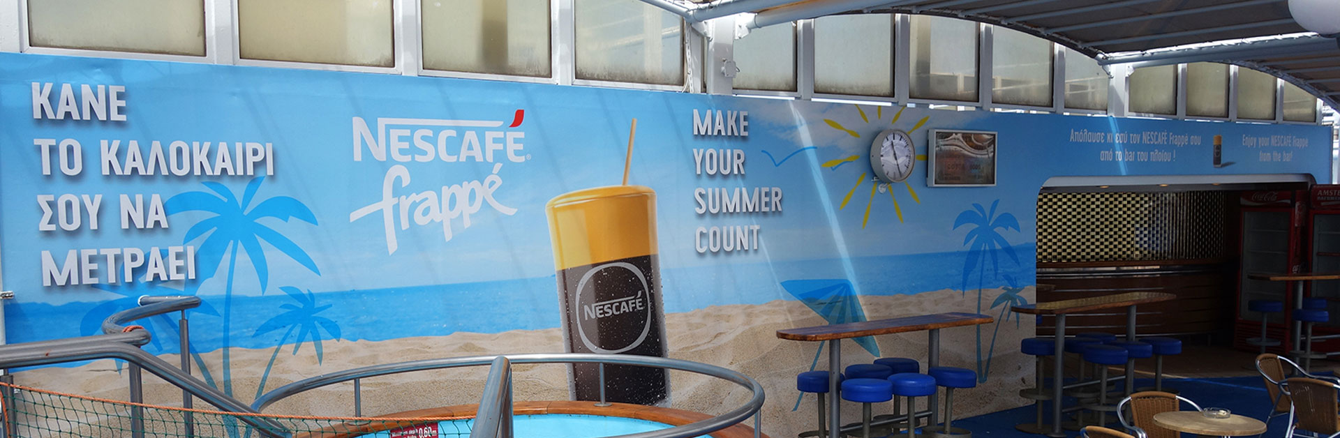 Nescafe frappe ship advertisment
